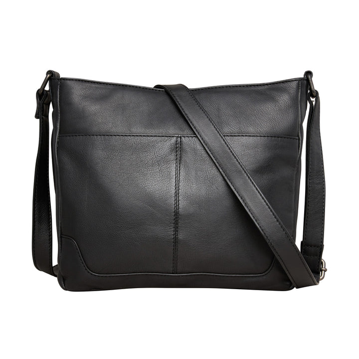 Style "Lydia" | Concealed Carry Crossbody/Shoulder Bag | Back View | Full Grain Leather | By Lady Conceal