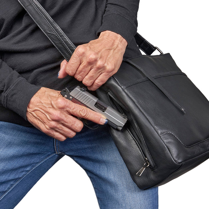 Style "Lydia" | Concealed Carry Crossbody/Shoulder Bag | Use of Concealment Pocket | Full Grain Leather | By Lady Conceal