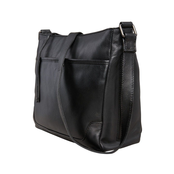 Style "Lydia" | Concealed Carry Crossbody/Shoulder Bag | Side View | Full Grain Leather | By Lady Conceal