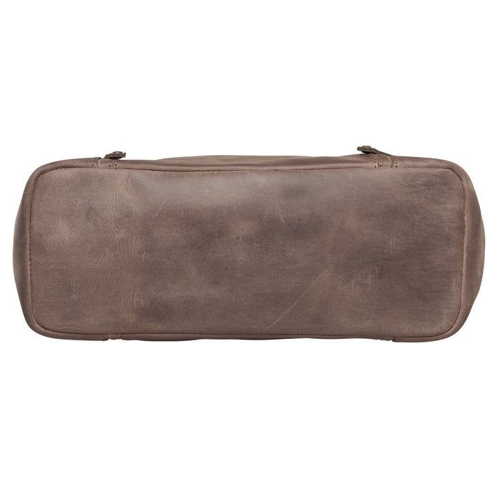 Style "Emerson" | Concealed Carry Tote/Shoulder Bag/Crossbody | Full Grain Leather - Bottom View | By Lady Conceal