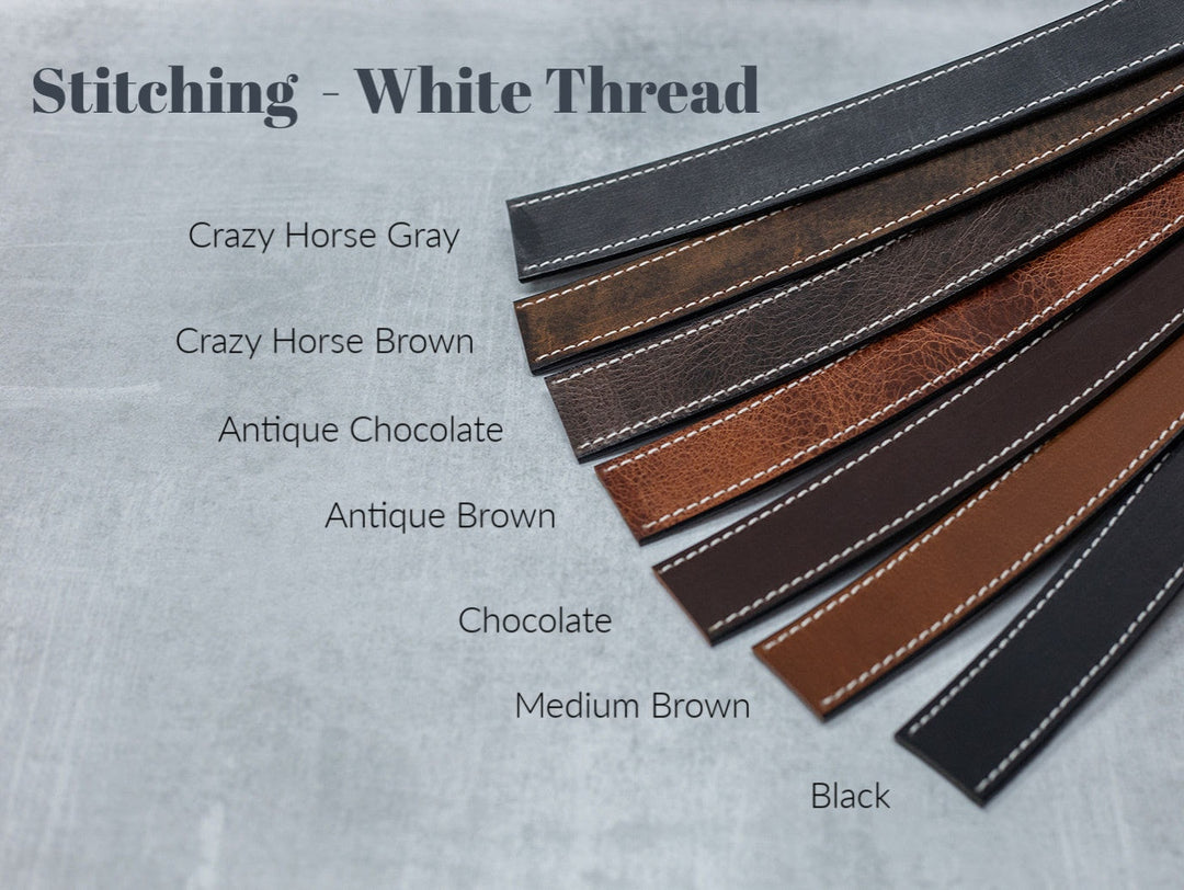 Water Buffalo Leather Belt, 1-1/2" wide, Square Buckle [Quick Ship]