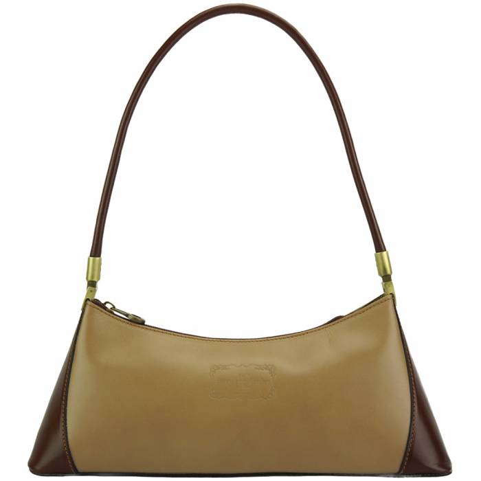Petite & Sassy 'Night on the Town' Leather handbag | Taupe + Brown