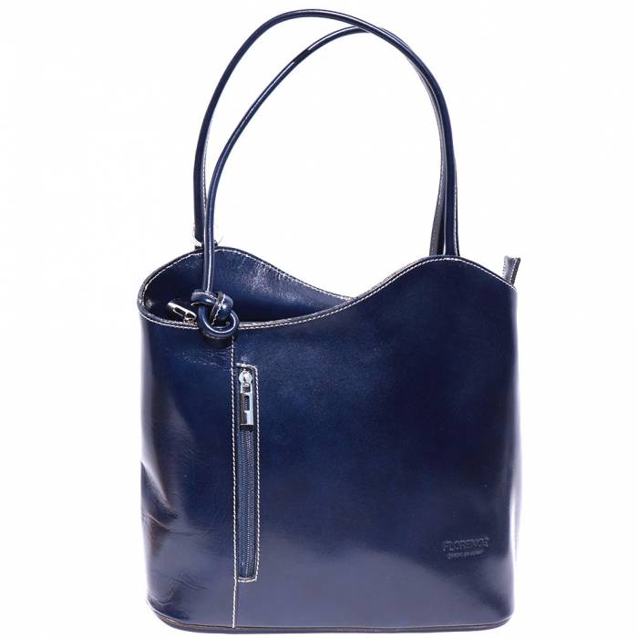 Convertible Handbag in Smooth Calf-Skin Leather