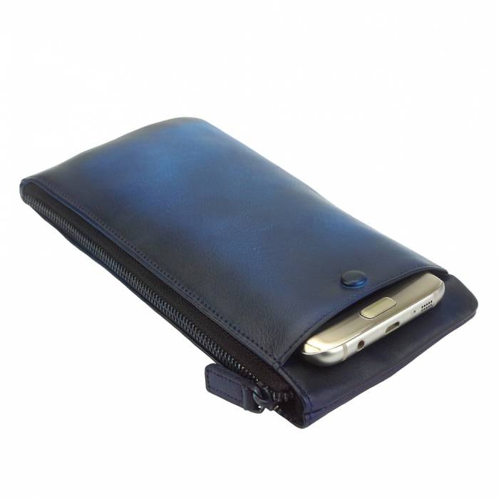 Versatile Long Wallet, Distressed Leather (Unisex)
