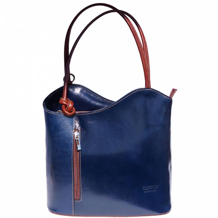 Convertible Handbag in Smooth Calf-Skin Leather