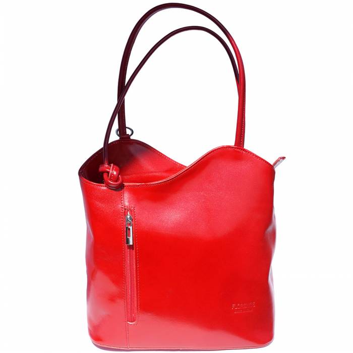 Convertible Handbag in Smooth Calf-Skin Leather
