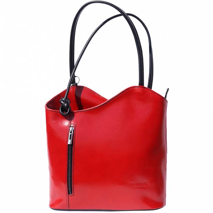 Convertible Handbag in Smooth Calf-Skin Leather