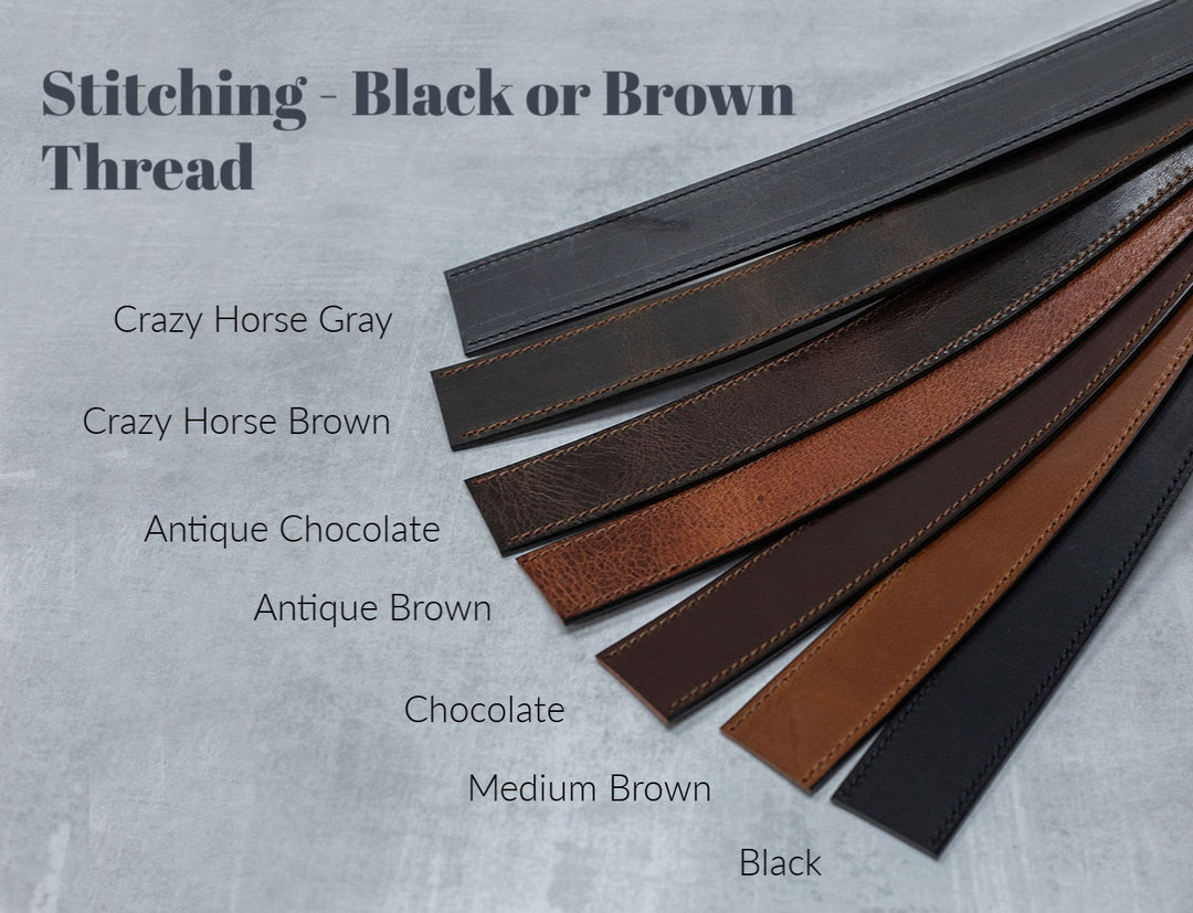 Water Buffalo Heavy-Duty Leather Belt, 1-1/2" wide, Square Buckle | Perfect for Concealed Carry
