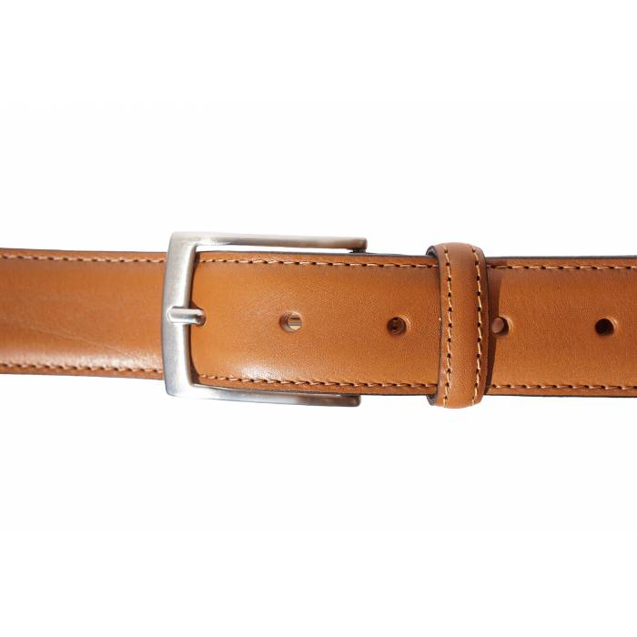 Italian Leather Dress Belt, Single Stitched, 1-1/4" wide 38 / Dark Brown Italian Leather Dress Belt, Single Stitched, 1-1/4" wide 38 / Dark Brown