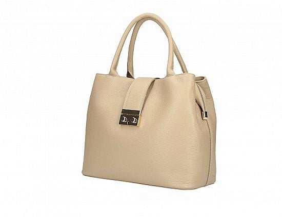Timeless Tote with Latch Accent