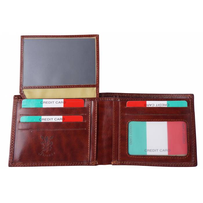 Rigid Bi-Fold Wallet with Flip-up Flap (LEFT)