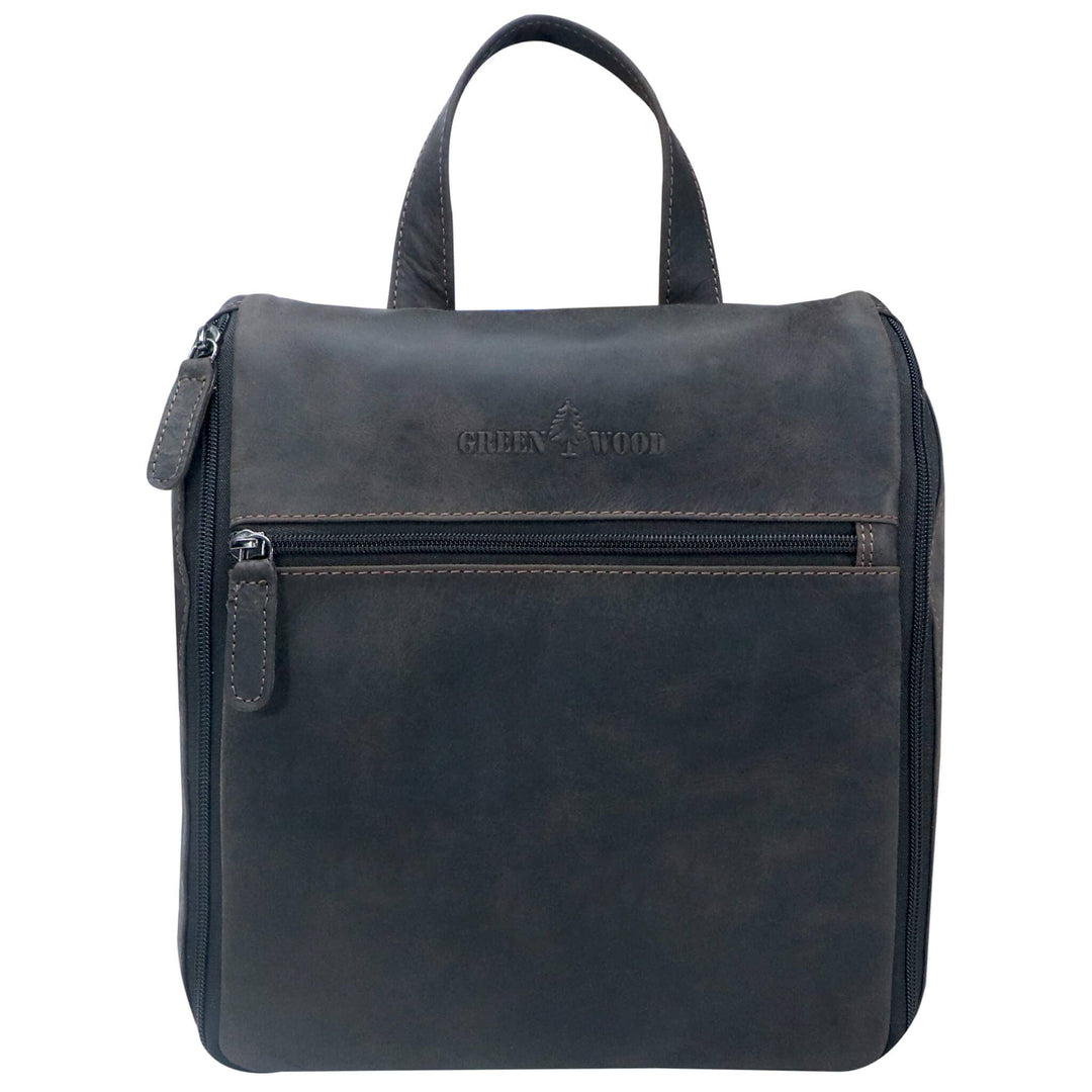 Leather Hanging Toiletry Bag (Unisex)