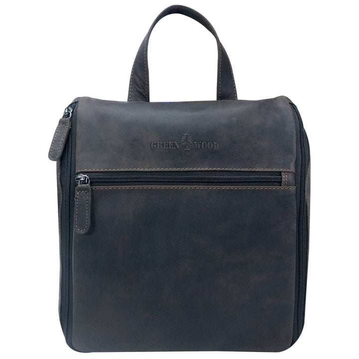 Leather Hanging Toiletry Bag (Unisex)