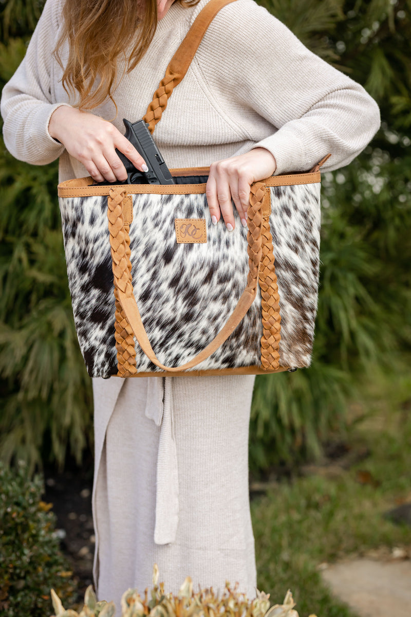 Cheetah Cowhide Tote Bag Custom Made