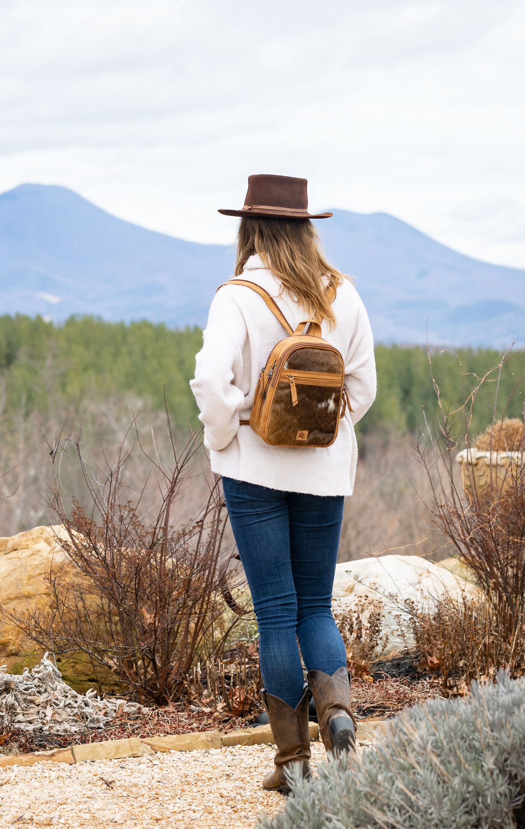 Daisy, Leather Concealed Carry Backpack or Sling